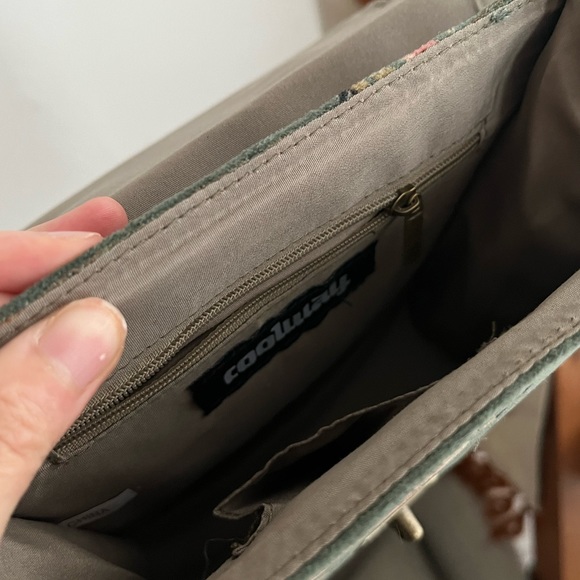 Y2K Green Velvet Floral box crossbody/handbag - Picture 7 of 9